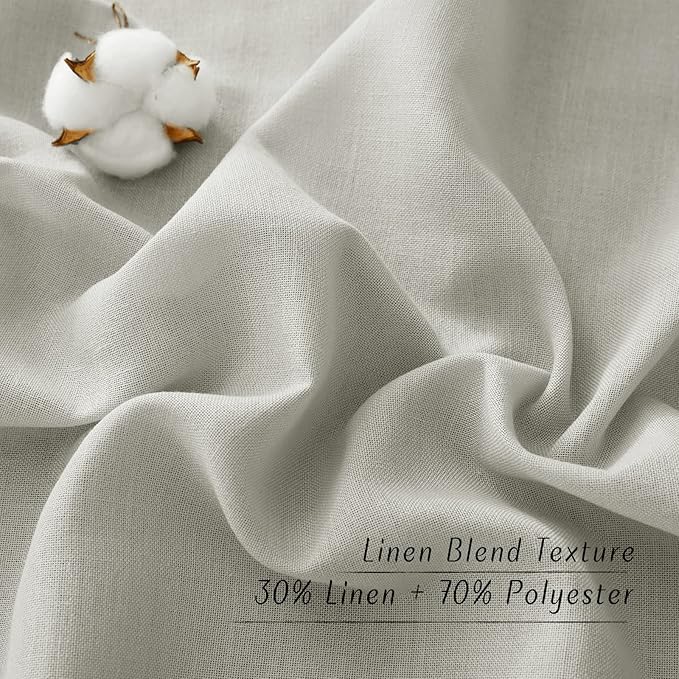 NICETOWN Rustic Linen 144 inch Long Curtains