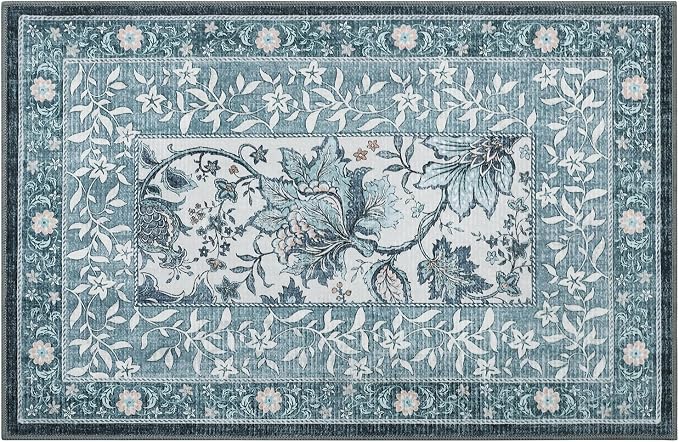 GarveeHome Mist Blue 2x3 Door Mat Indoor Rugs