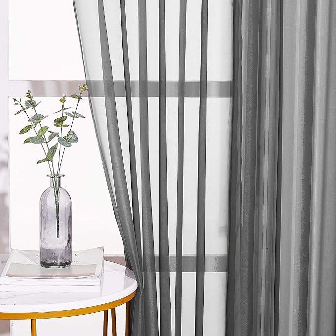 NICETOWN Sheer Curtains 84 Inches