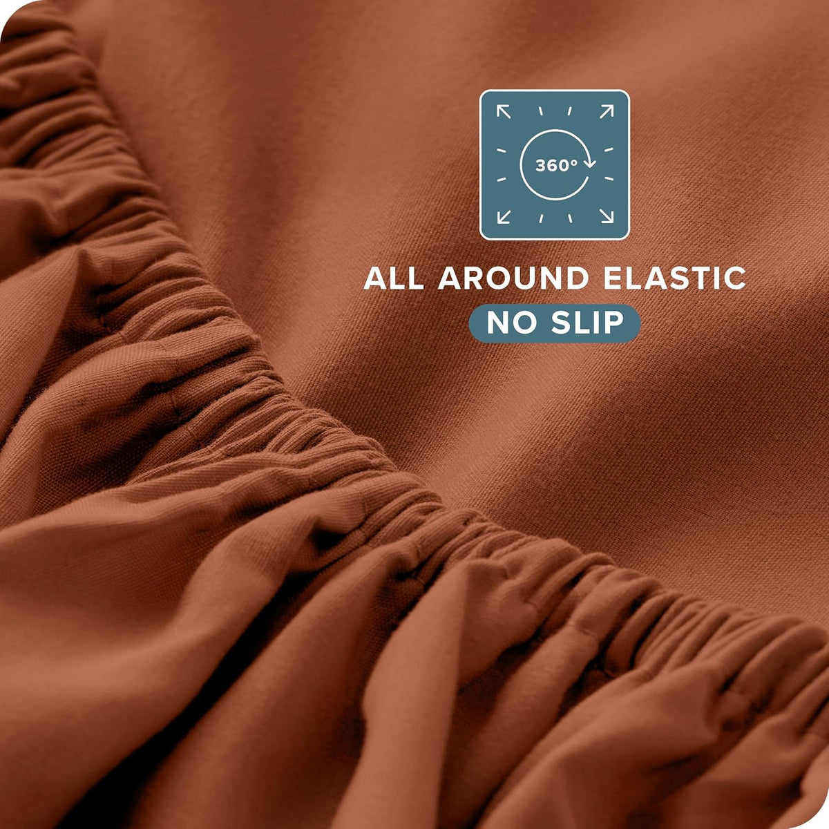 Bare Home Twin XL Sheet Set - 1800 Ultra-Soft Microfiber Twin Extra Long Sheets - Double Brushed - Deep Pockets - Easy Fit - Extra Soft - 3 Piece Set - Bed Sheets & Pillowcases (Twin XL, Terracotta)