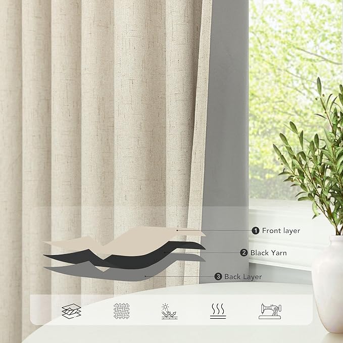 Farmhouse Style 94 Inch Curtains