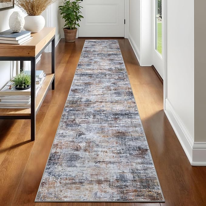 IOHOUZE Abstract Runner Rug 2x12 Ft Washable Runners