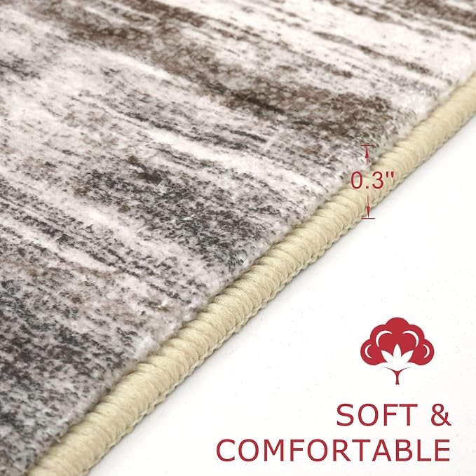 KOZYFLY Small Area Rug 2x3 Rug Entryway Rugs Modern Abstract, Washable Kitchen