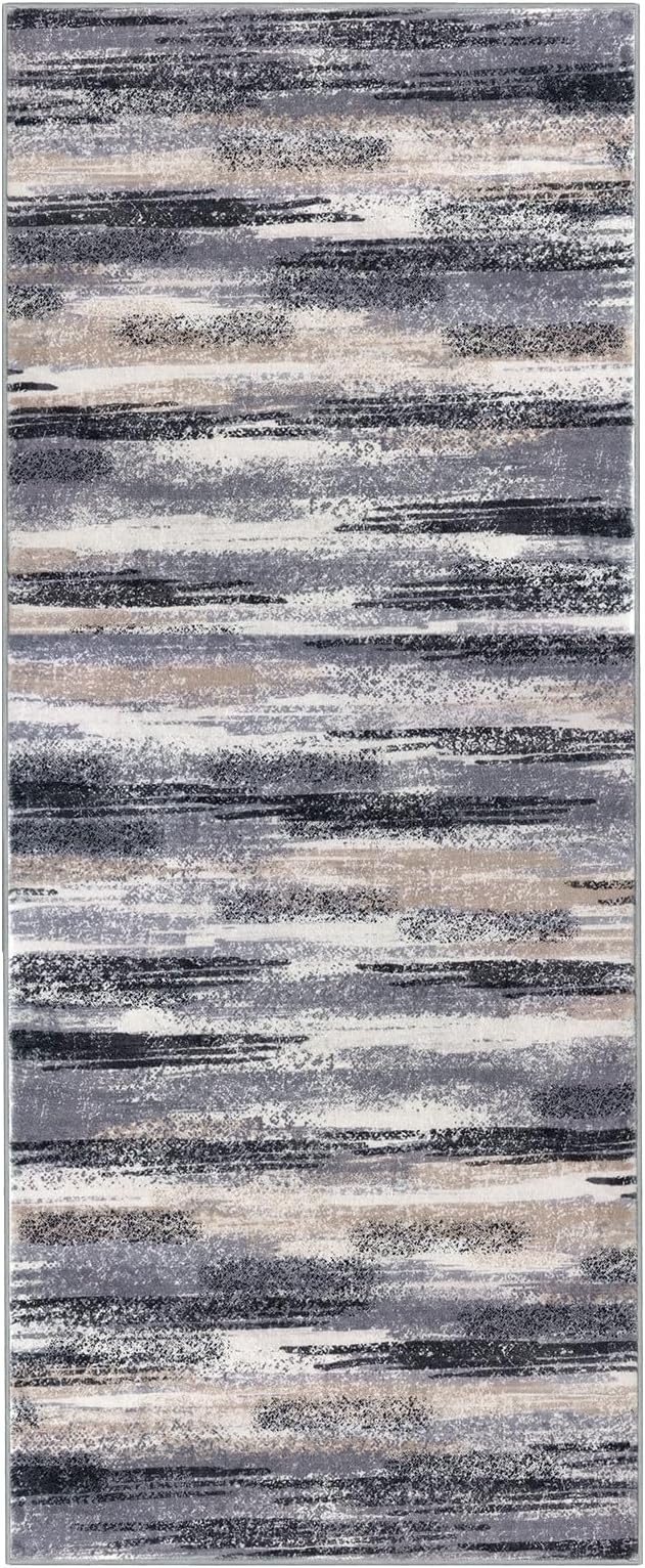 Lansny Modern Abstract Runner Rug 2x5