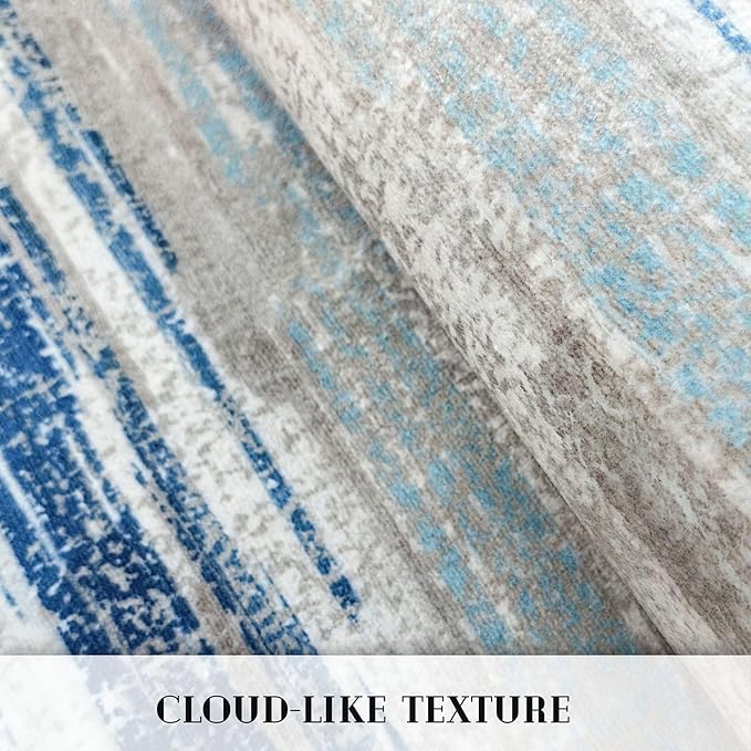 Lansny Modern Abstract Runner Rug 2.6x12