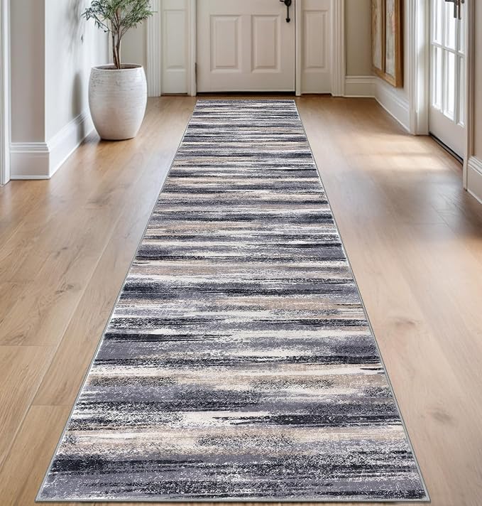 Lansny Modern Abstract Runner Rug 2.6x14