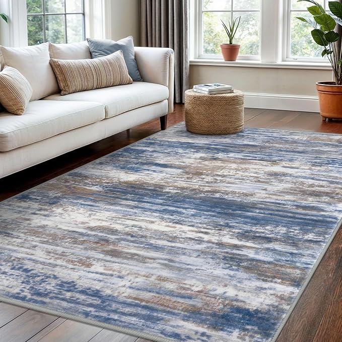 KOZYFLModern Abstract 4x6 Ft Washable Large Rugs