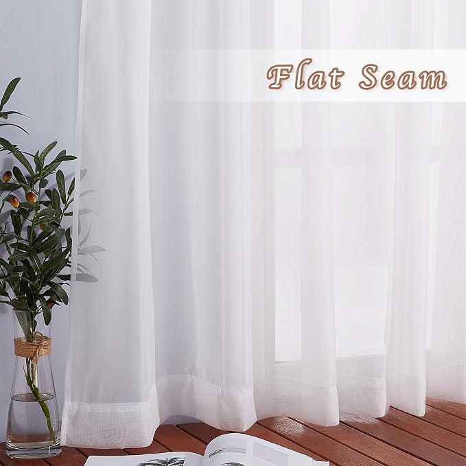 NICETOWN Sheer Window Curtains 96" Long