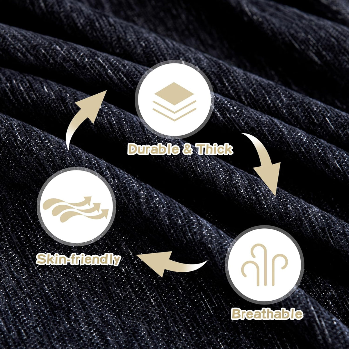 MYSKY HOME Chair Couch Covers - Sectional Couch Covers for Pet Sofa Covers - Non Slip Soft Couch Cover, Washable Furniture Protector - Slipcover with Tassel Sofa Throws, 71"x91", Navy Blue