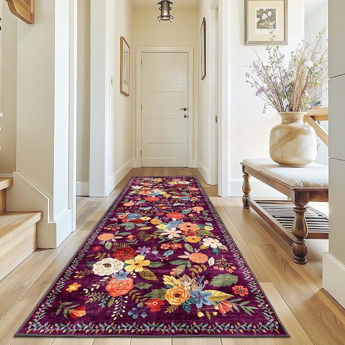 Rug for Hallways Kitchen Rug 3x7, Non Slip Washable Rugs
