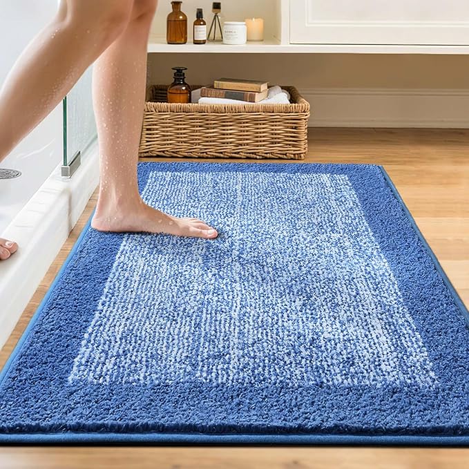 48x32 Large Bathroom Rugs Washable Non Slip, Soft Absorbent Quick Dry Mats