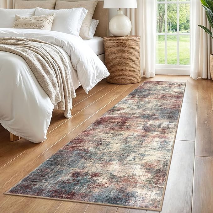 IOHOUZE Abstract Runner Rug 2x8 Ft Washable Runners