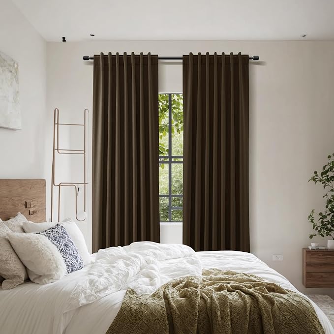 Guken 100% Blackout Curtains 120 Inch Length 2 Panels Set