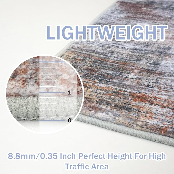 IOHOUZE Abstract Runner Rug 2x6 Ft Washable Runners