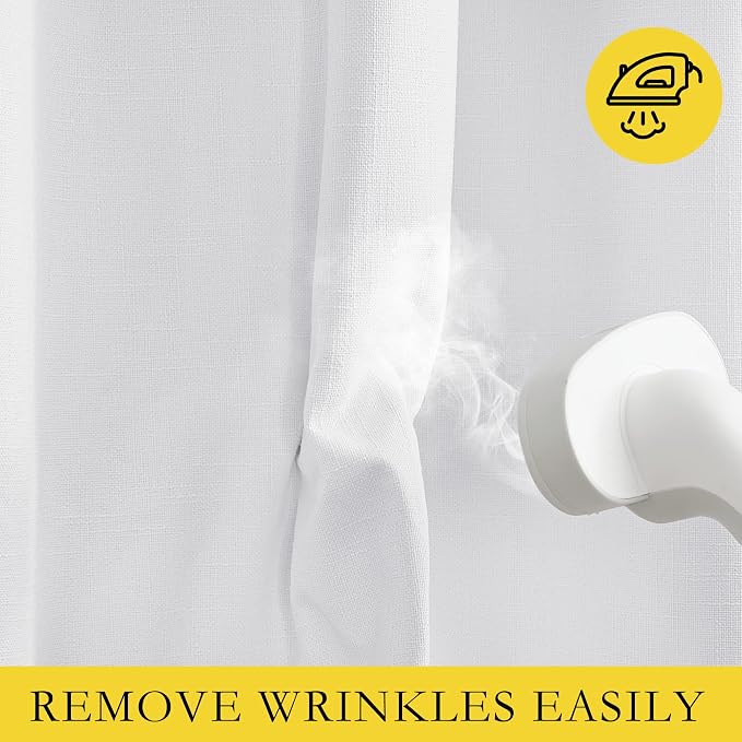 NICETOWN 100% Absolutely Blackout Linen Curtains