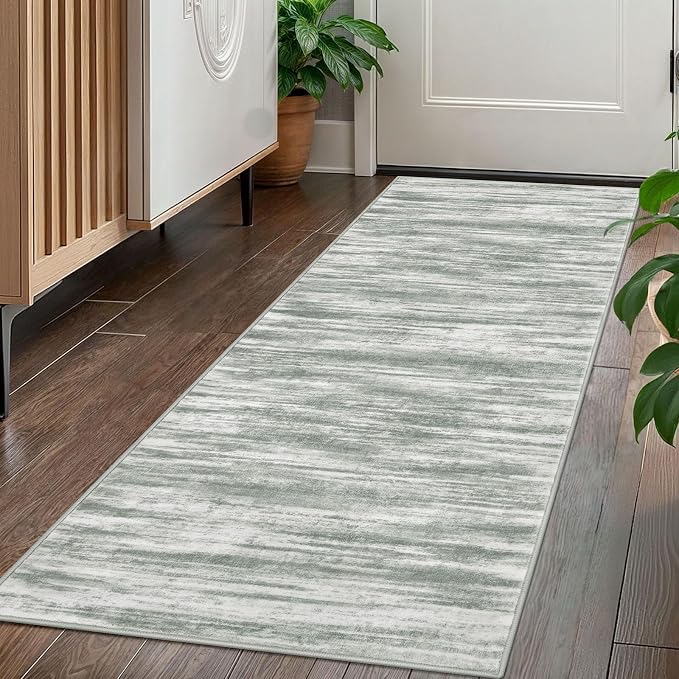 KOZYFLY Kitchen Runner Rug for Hallway Non-Slip Modern Abstract Runner Rug 2x5