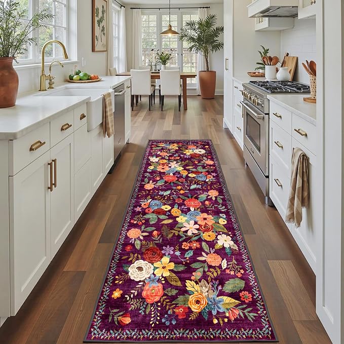 Rug for Hallways Kitchen Rug 2x8, Non Slip Washable Rugs