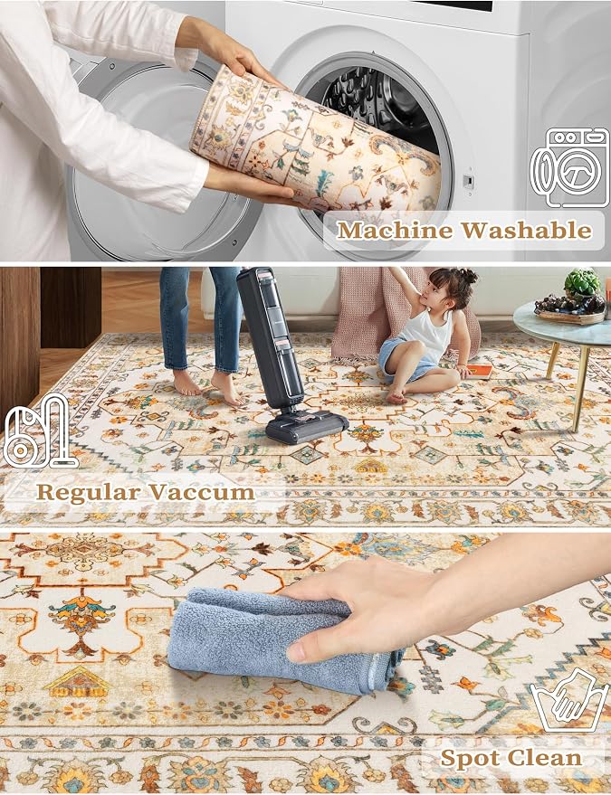 SERISSA Boho Washable Runner Rug