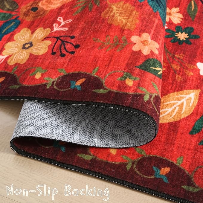 Rugcomf Runner Rug for Hallways Kitchen Rug Non Slip 2'6''x8' Washable Runner