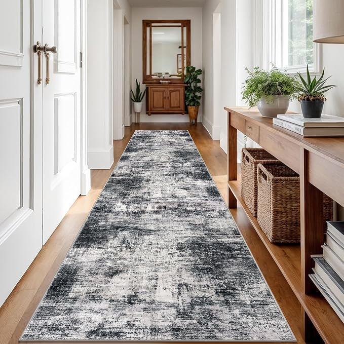 IOHOUZE Abstract Runner Rug 3x12 Ft Washable Runners