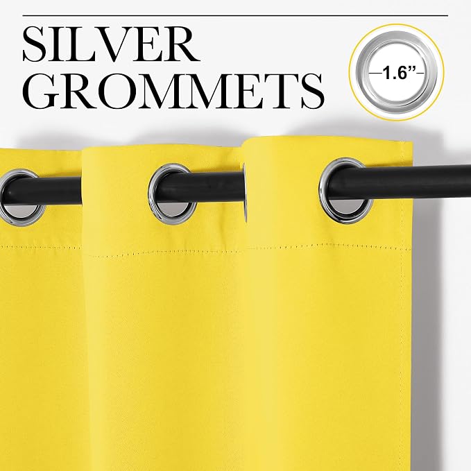 NICETOWN Window Curtain Panels, Thermal Insulated Solid Grommet Draperies/Drapes