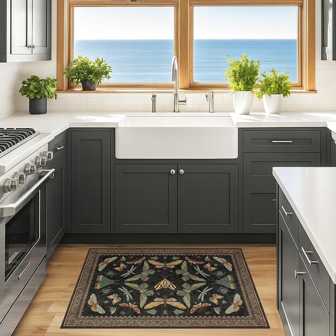 Small Black Entryway Rug