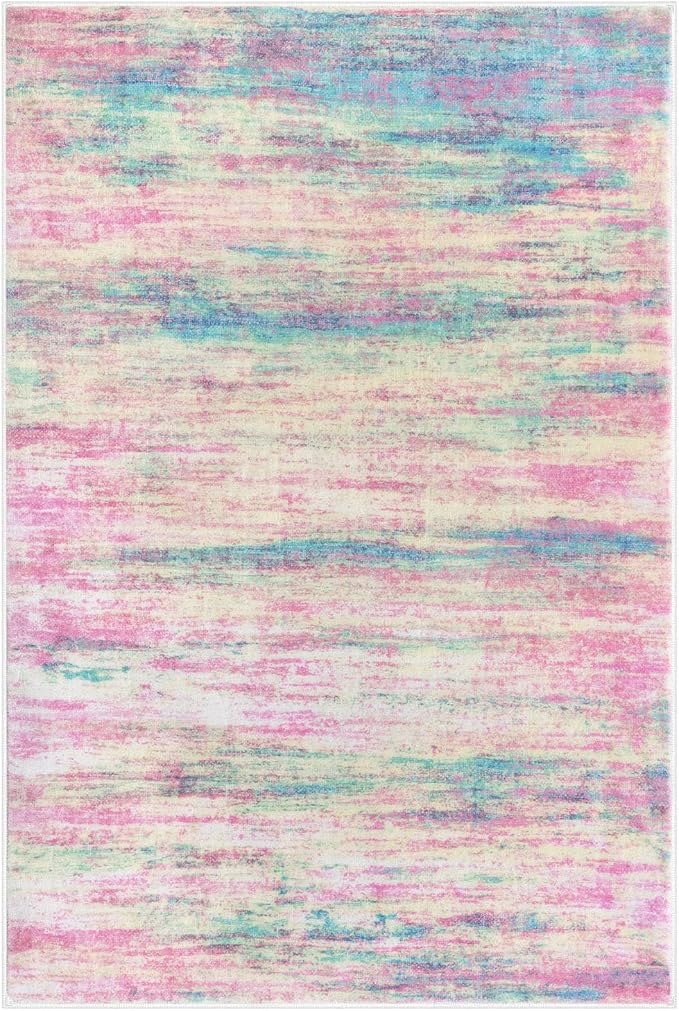 KOZYFLY Modern Abstract Small Area Rugs 2x3, Washable Indoor Front Door Mat