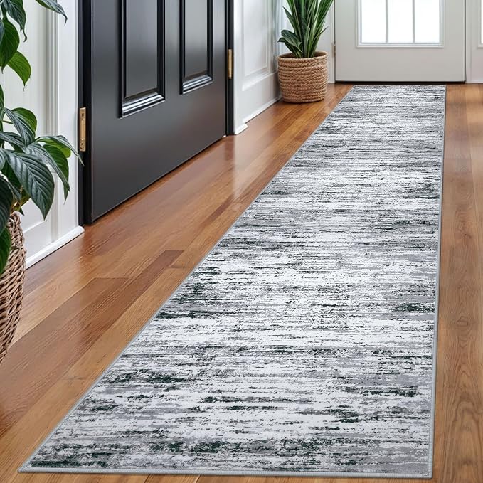 Lansny Modern Abstract Runner Rug 2x10