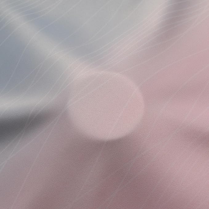 Pink and Grey Blackout Curtains 84 inch Length, Ombre Full Room Darkening