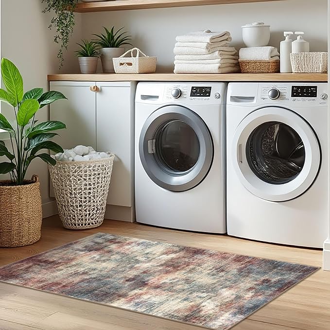 IOHOUZE Abstract Runner Rug 2x5 Ft Washable Runners