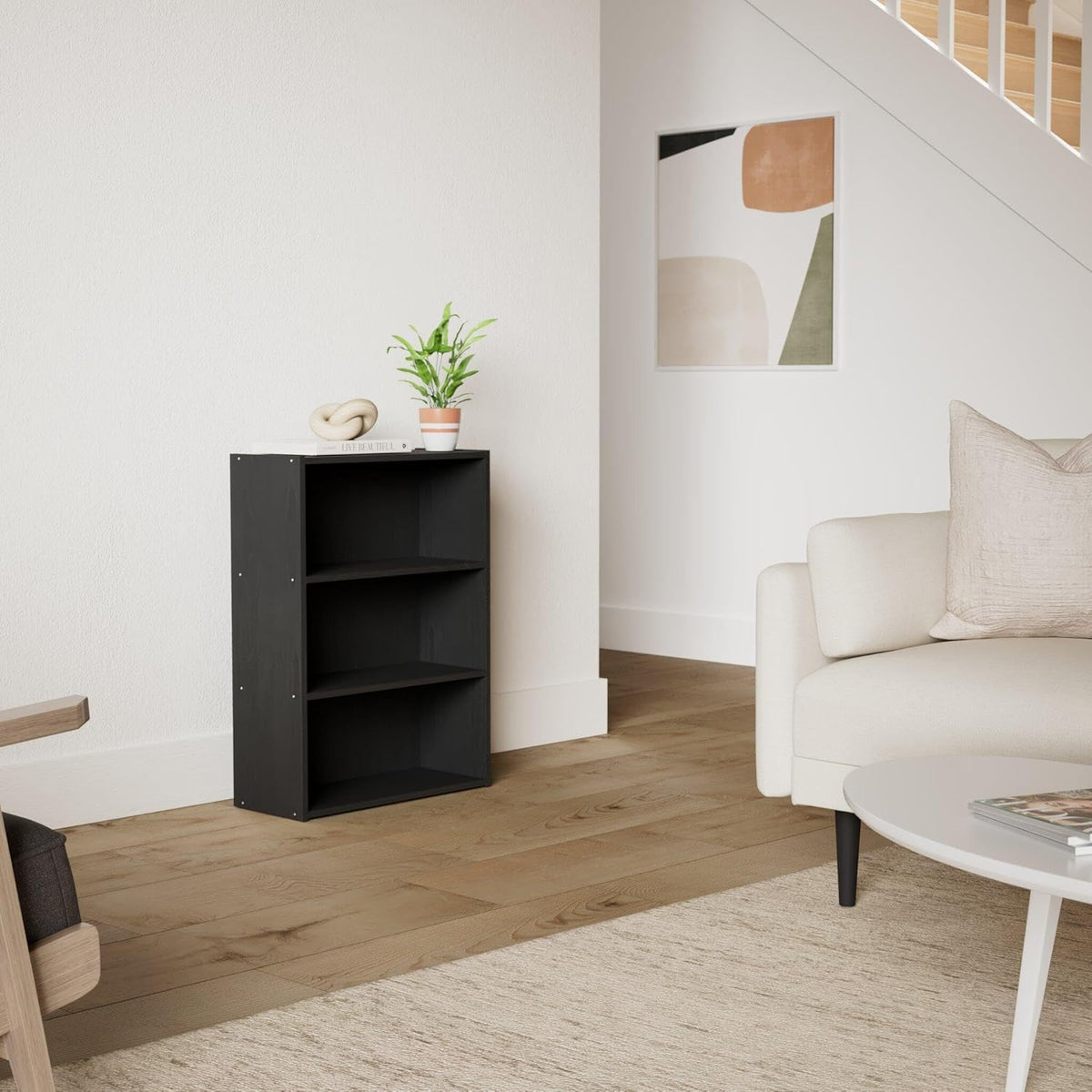 Furinno Pasir 3-Tier Open Shelf Bookcase, Americano