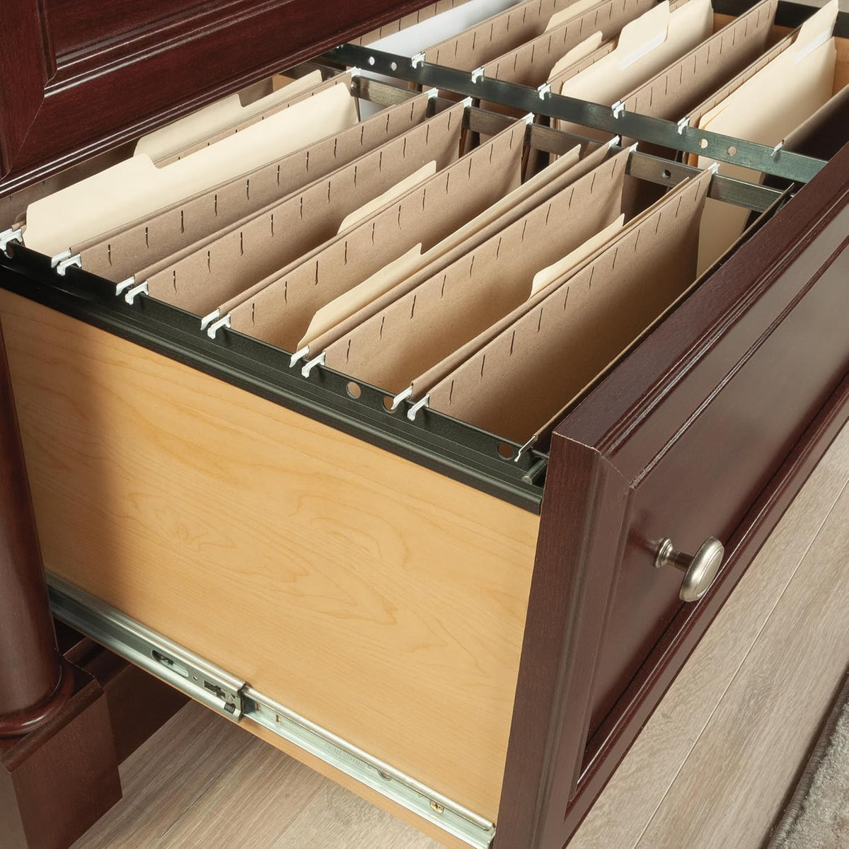 Sauder Palladia Lateral File, L: 36.81" x W: 22.01" x H: 29.62", Select Cherry