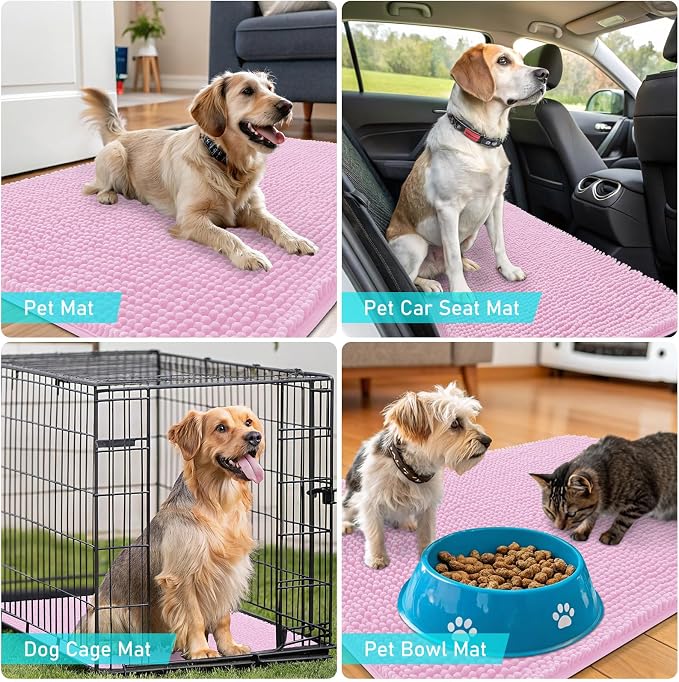 OLANLY Dog Door Mat for Muddy Paws 45x27, Absorbs Moisture and Dirt, Absorbent