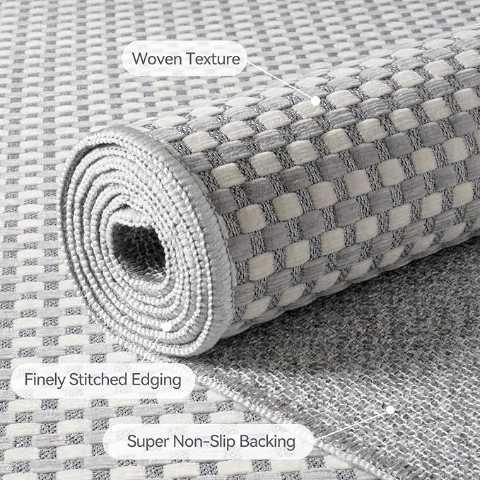 YDKGL Boho Washable Area Rugs 5x7 ft, Non Slip Area Rug