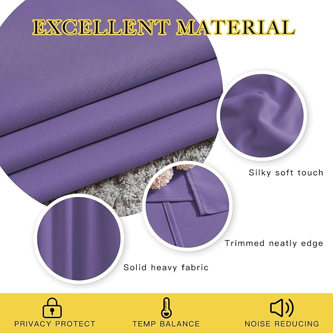 NICETOWN Blackout Curtains 90 inch Length