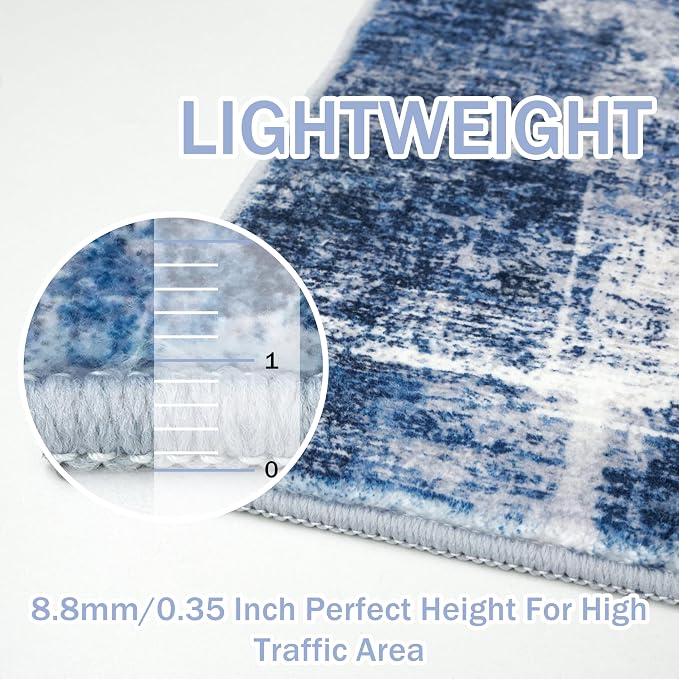 IOHOUZE Abstract Runner Rug 2x6 Ft Washable Runners