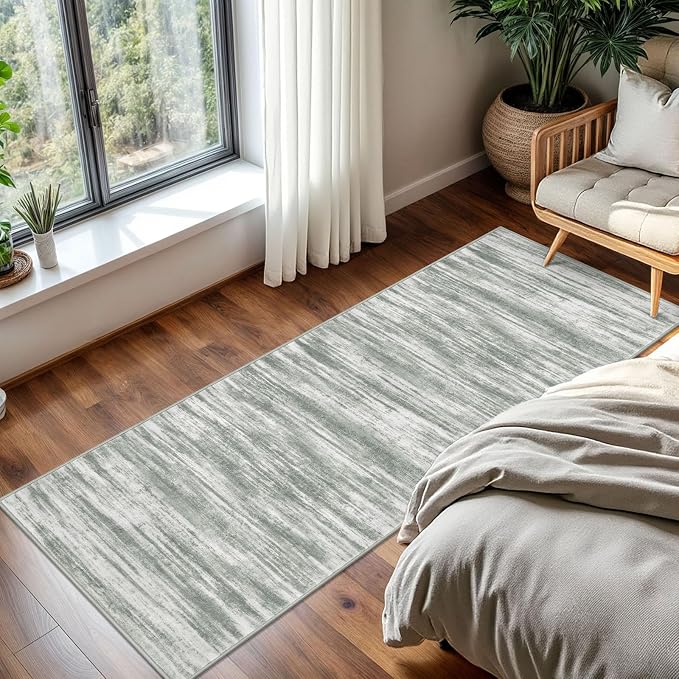 KOZYFLY Kitchen Runner Rug for Hallway Non-Slip Modern Abstract Runner Rug 2x5