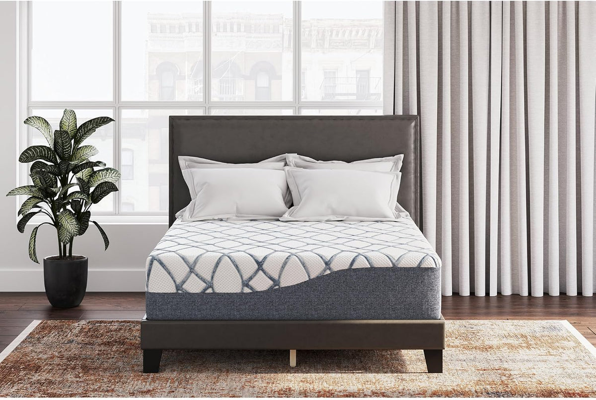 Signature Design by Ashley 14 Inch Chime Elite 2.0 Ultra Plush Green Tea Memory Foam Mattress for Cool Sleep and Pressure Relief, California King, Fiberglass Free, Mattress In A Box