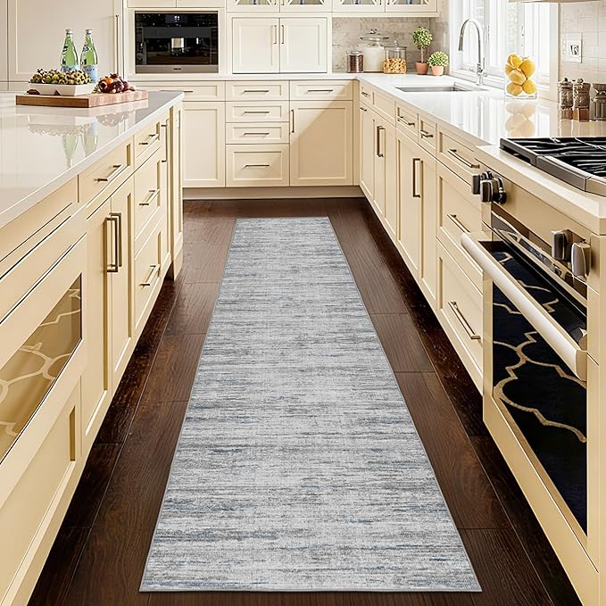 Washable Runner Rugs 3x10 Abstract Kitchen Runner Rug Non Slip Backing