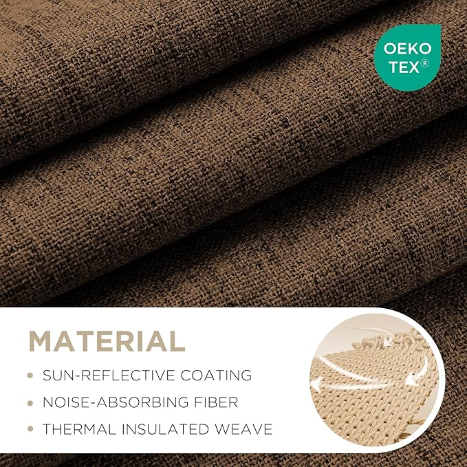Joydeco Linen Blackout Curtains
