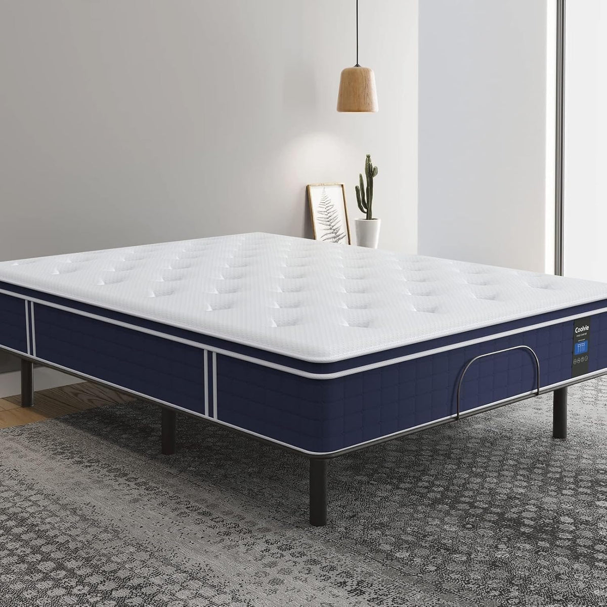 Full Size Mattress 12 Inch, Coolvie Firm Mattress Hybrid in a Box with CertiPUR-US® Certified Foam, Individual Pocket Spring for Motion Isolation & Pressure Relief- Comfort Night Sleep-100-Night Trial