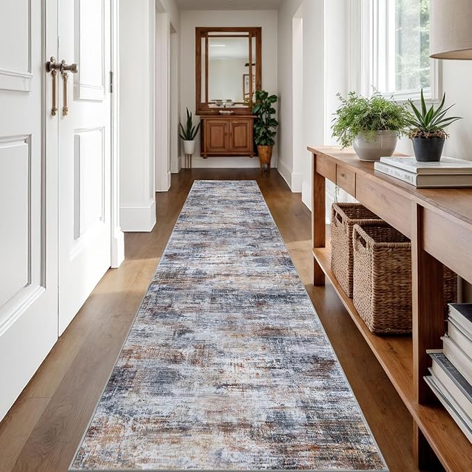 IOHOUZE Abstract Runner Rug 2x12 Ft Washable Runners