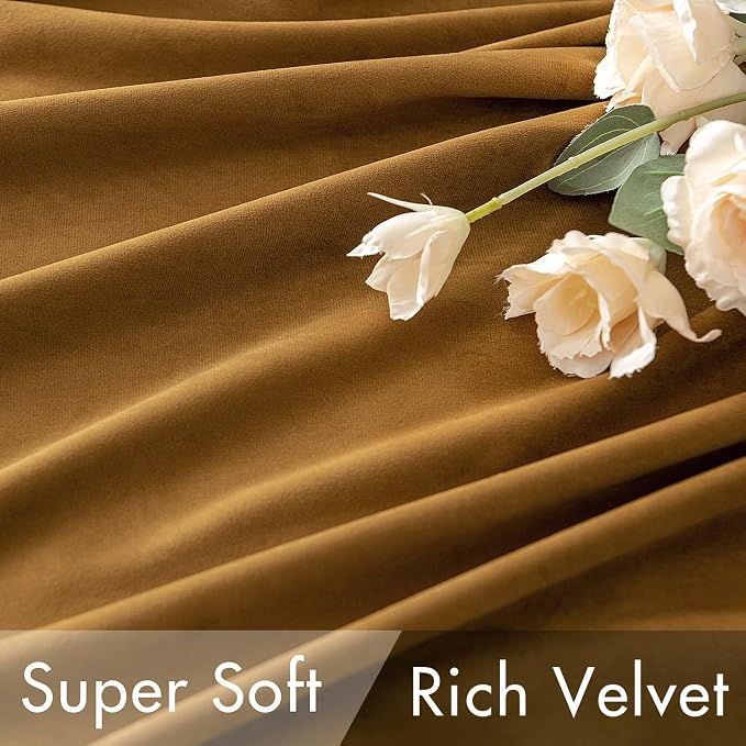 MIULEE Velvet Curtains 72 Inch Wide