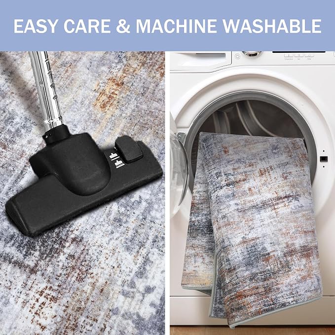 IOHOUZE Abstract Runner Rug 2x6 Ft Washable Runners
