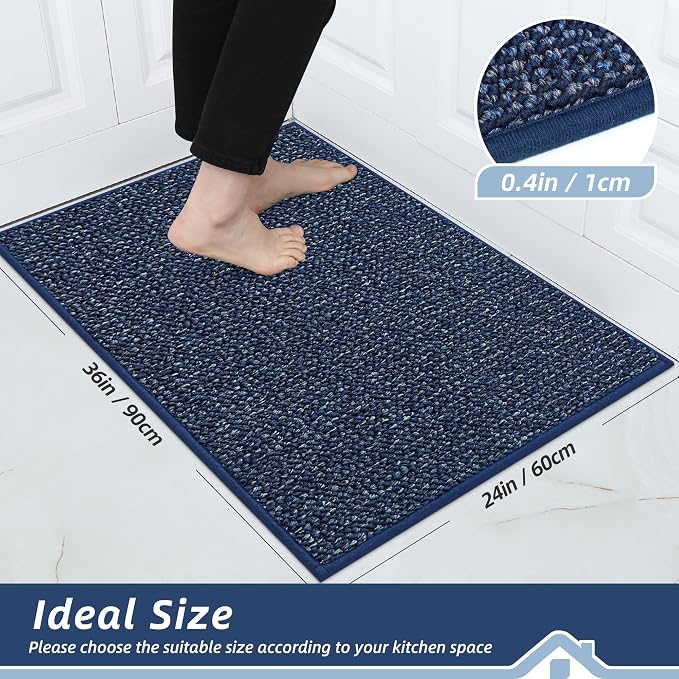 BEQHAUSE Kitchen Rugs 24"x36", Non-Slip Kitchen Mats