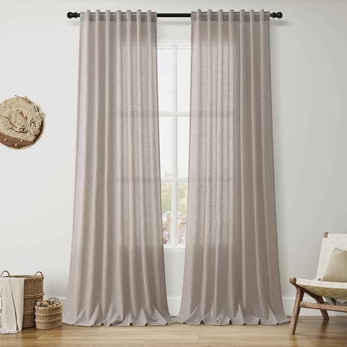 Nanspring 102 Inch Long Curtains