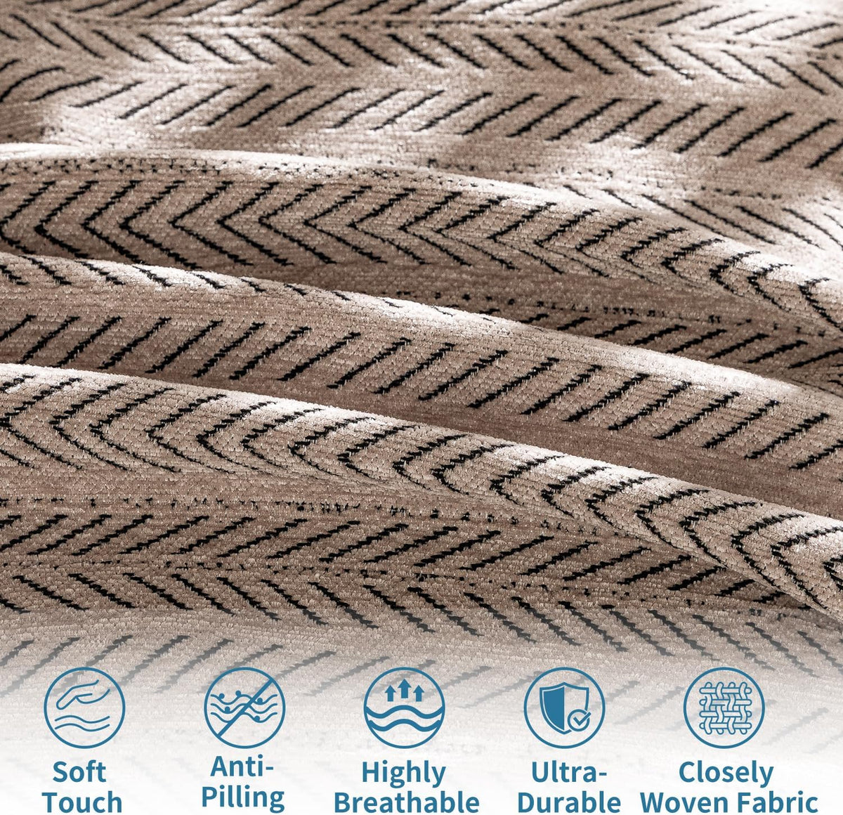 Nobildonna Sofa Cover Washable Soft Thicken Chenille Couch Cover with Tassel,Waterproof Sofa Slipcover for 3-4 Cushion Couch,Sectional Sofa,L-Shaped Furniture Protector Pet-Friendly,Brown 71"x134"