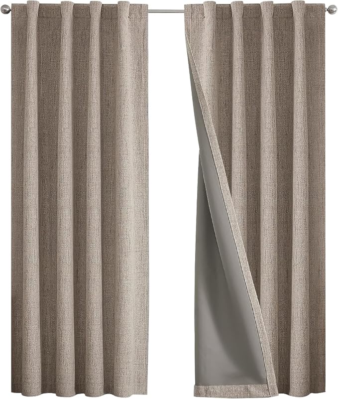 Joydeco 100% Blackout Curtains for Bedroom