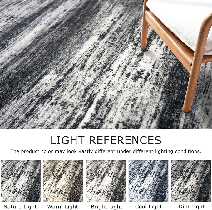KOZYFLY Modern Abstract Small Area Rugs, 2x3 Washable Kitchen Rug Non-Slip Soft