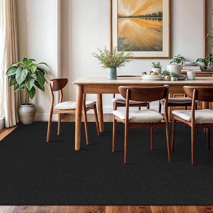 KOZYFLY Washable Area Rug 6x9 ft Rubber Backed Non Slip Rugs